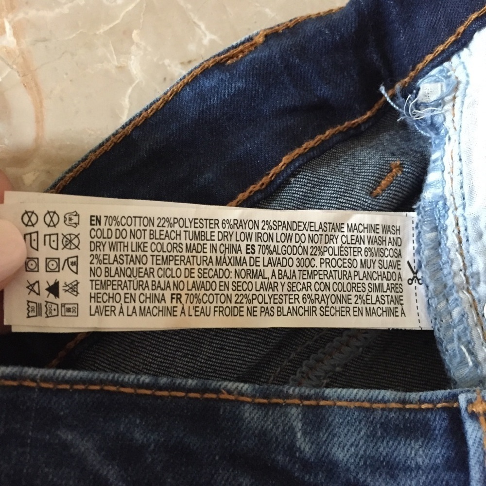 Forever 21 Ripped Denim Shorts size 24 - Picture 4 of 4